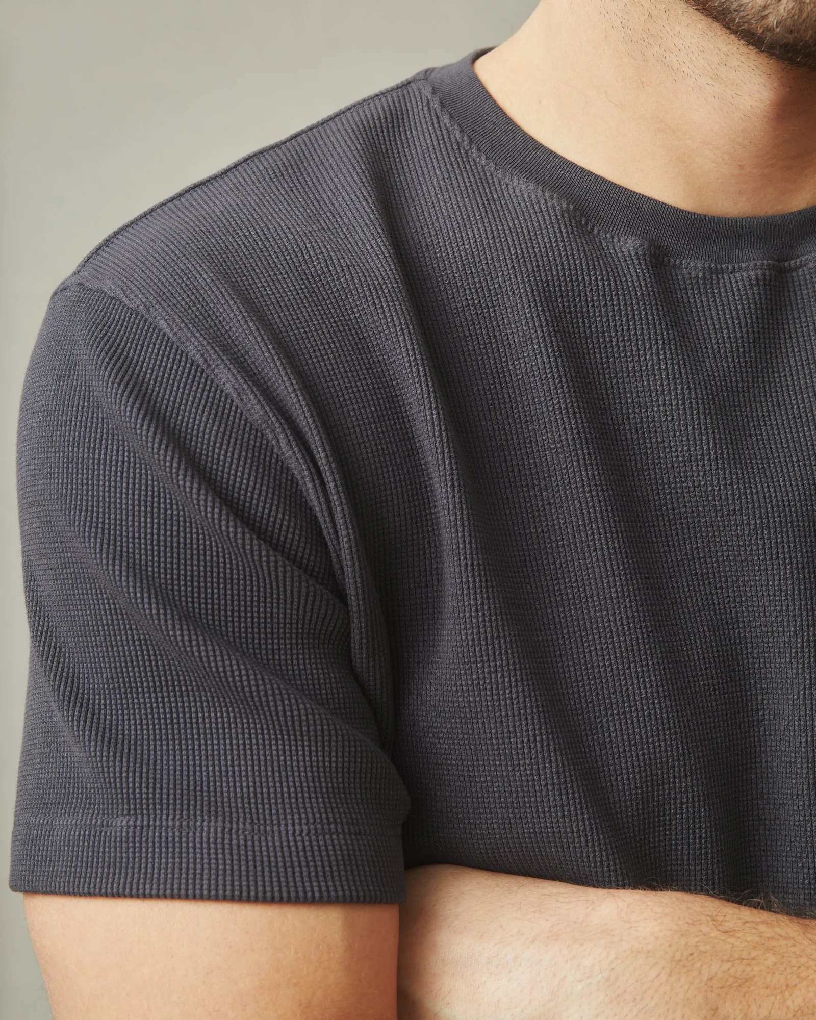 Waffle Crew Tee - Metropolitan Grey sold by American Giant product image thumbnail 5