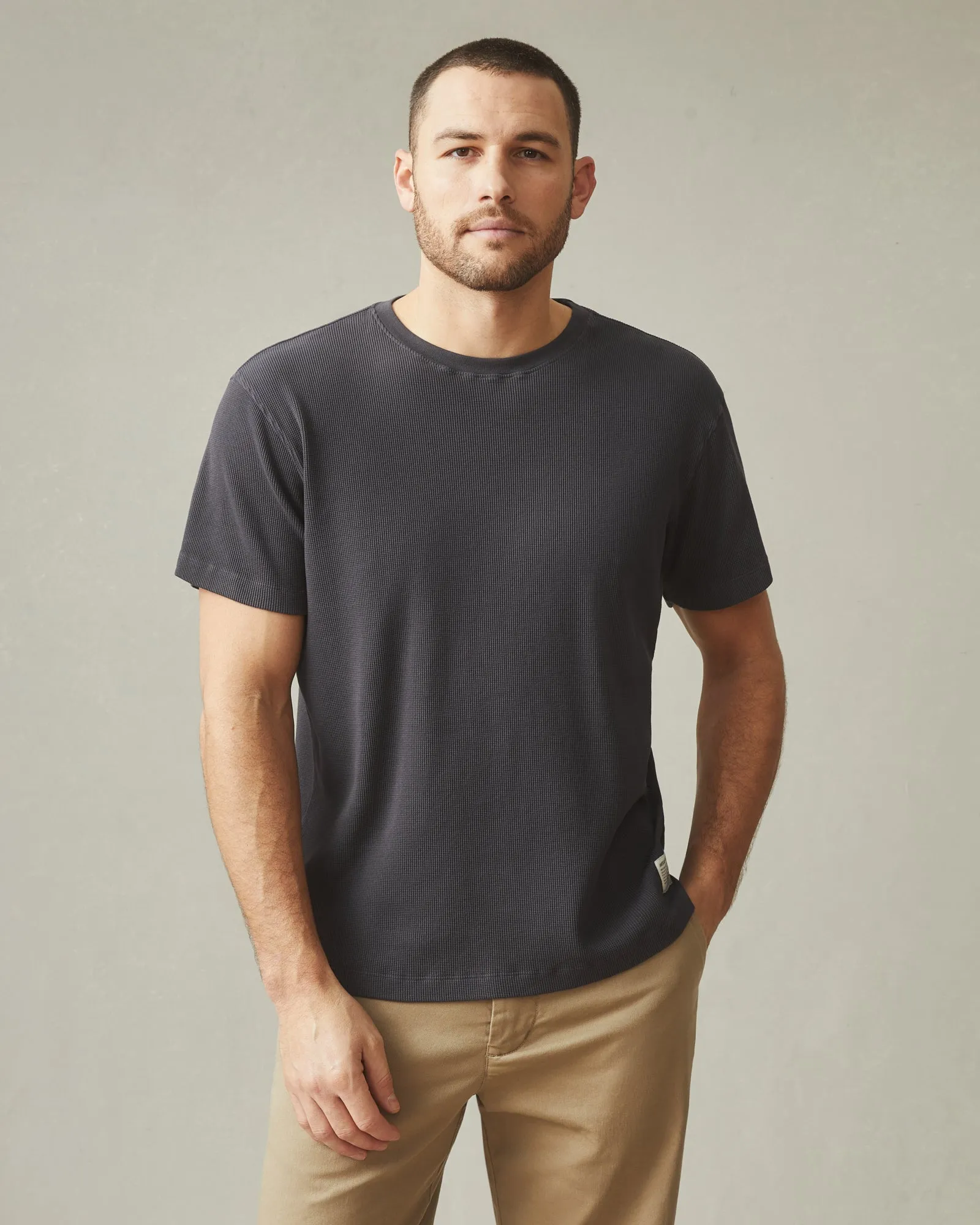 Waffle Crew Tee - Metropolitan Grey sold by American Giant product image thumbnail 2
