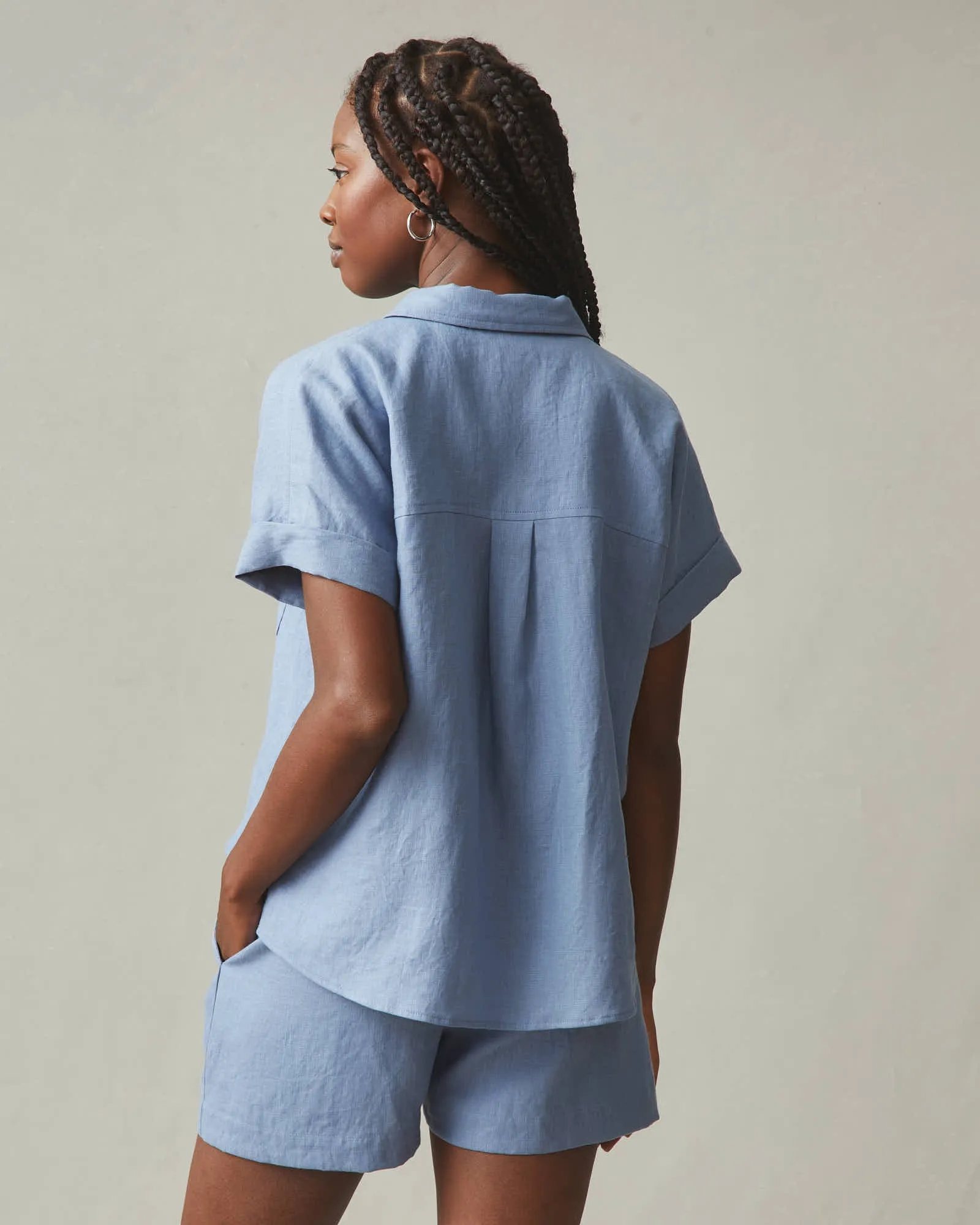 Women's Linen Shirt - Beach Horizon sold by American Giant product image thumbnail 3