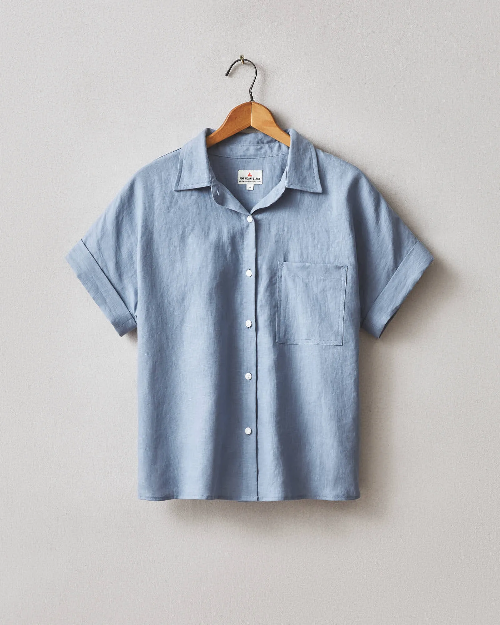 Women's Linen Shirt - Beach Horizon sold by American Giant