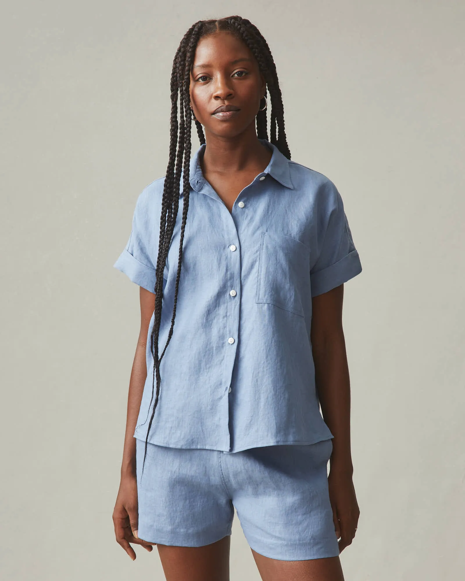 Women's Linen Shirt - Beach Horizon sold by American Giant product image thumbnail 2