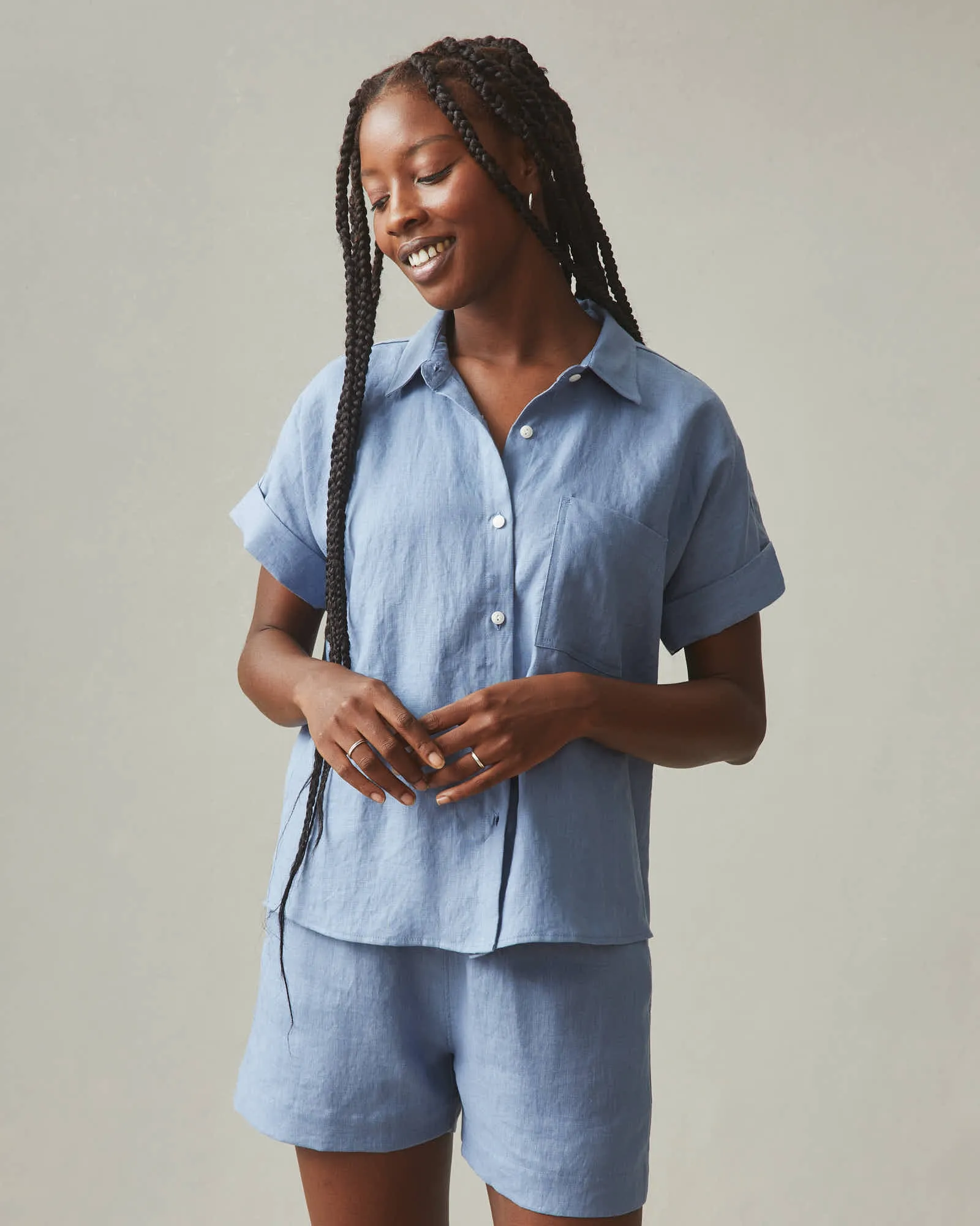Women's Linen Shirt - Beach Horizon sold by American Giant product image thumbnail 5