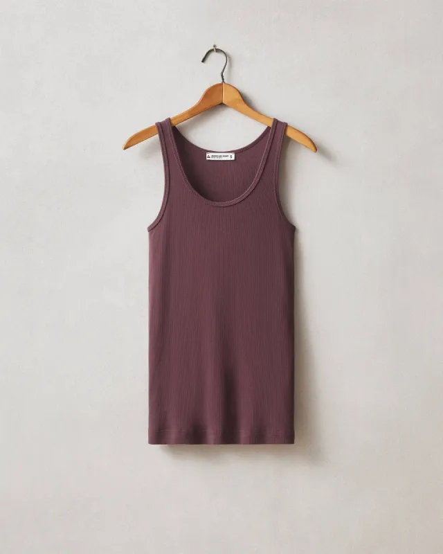 Women's Rib Tank - Fresh Plum sold by American Giant