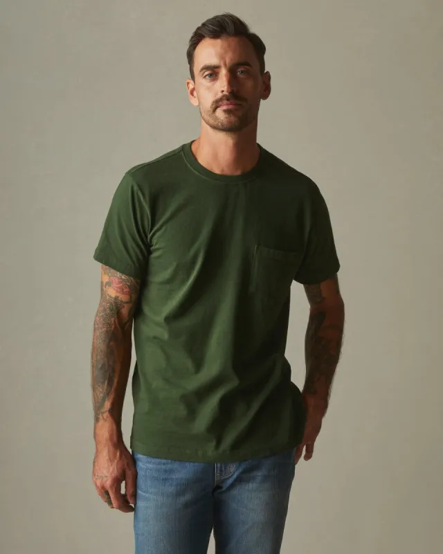 Heavyweight Pocket Tee - Kombu Green sold by American Giant