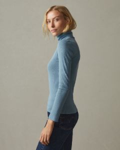 Micro Rib Turtleneck - Lead sold by American Giant