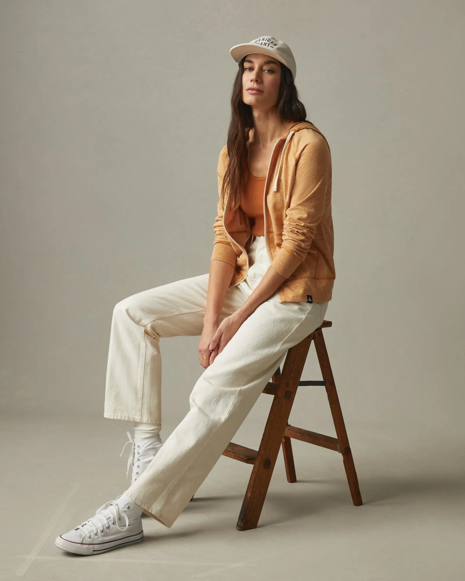 Women's Lightweight Full Zip - Inca Gold sold by American Giant product image thumbnail 3