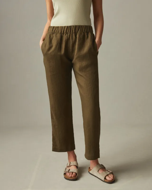 Women's Easy Linen Pant - Beech sold by American Giant