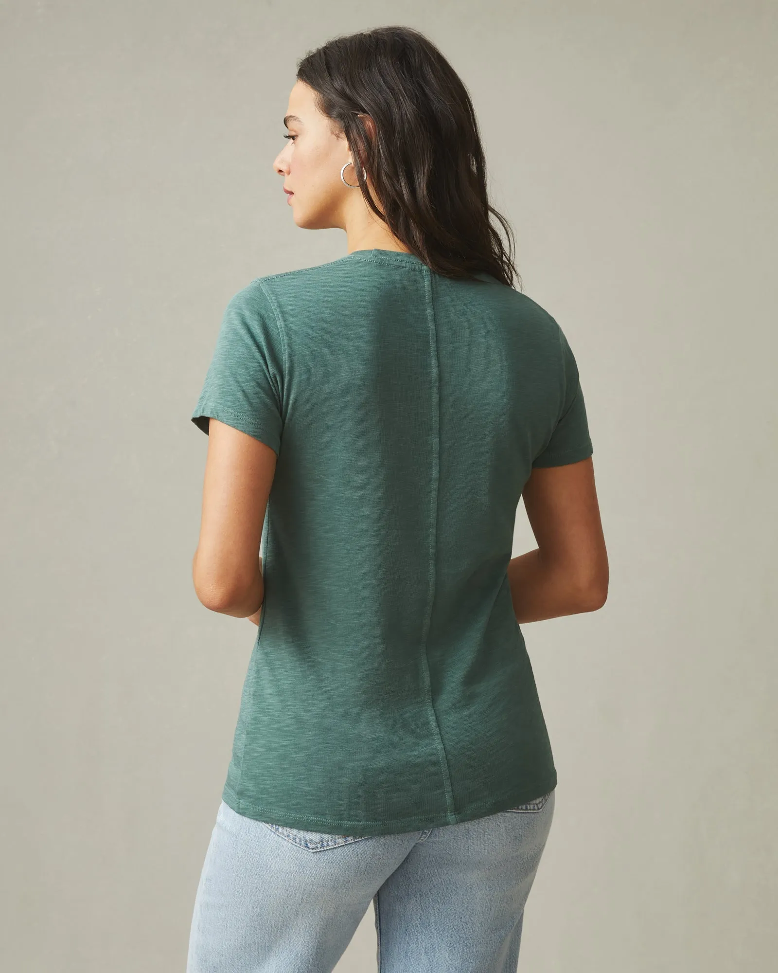 Women's Premium Slub Crew Tee - Sagebrush Green sold by American Giant product image thumbnail 2