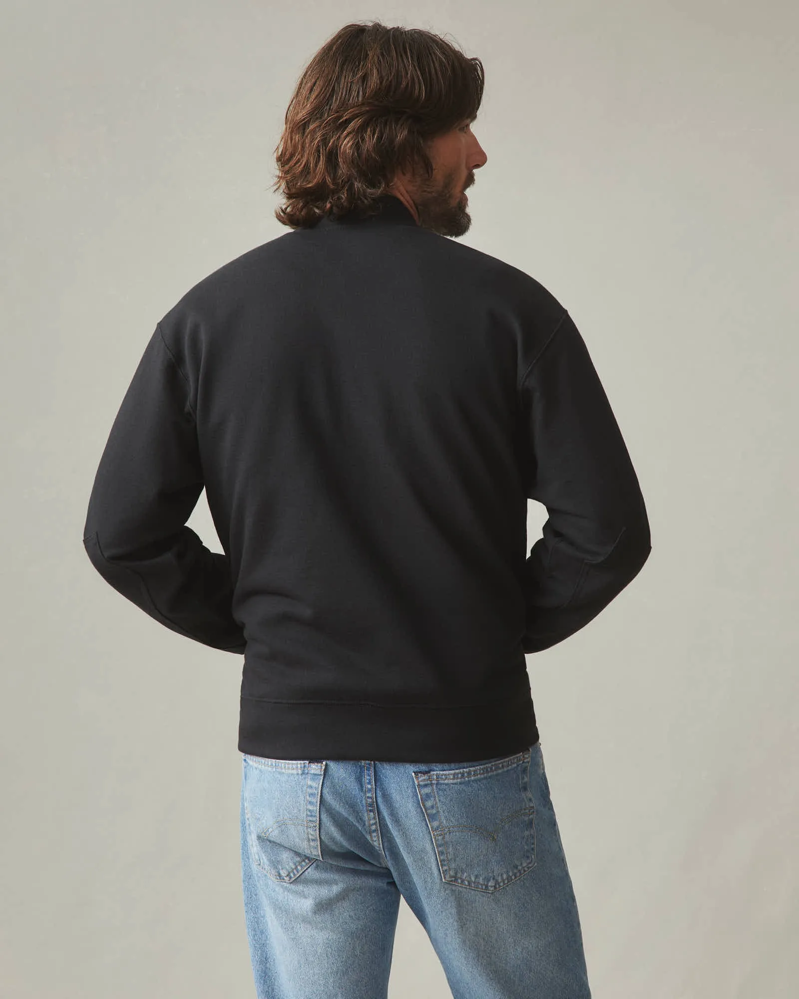 Men's Fleece Bomber Jacket - Black sold by American Giant product image thumbnail 4