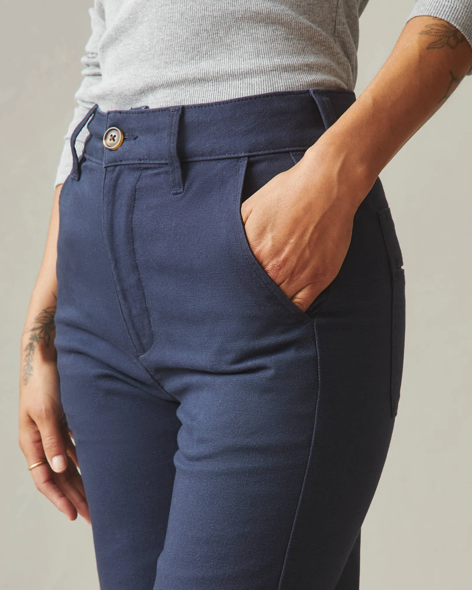 Women's Wide Leg Pant - Navy sold by American Giant product image thumbnail 4