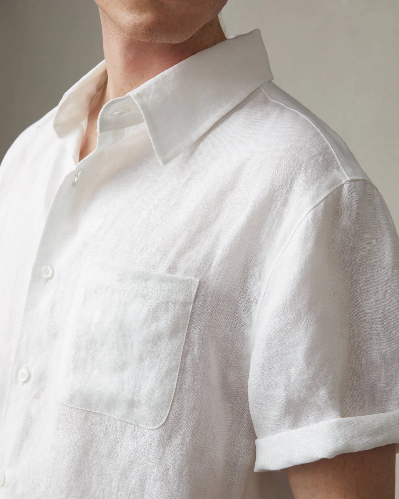 Men's Linen Shirt - White sold by American Giant product image thumbnail 4
