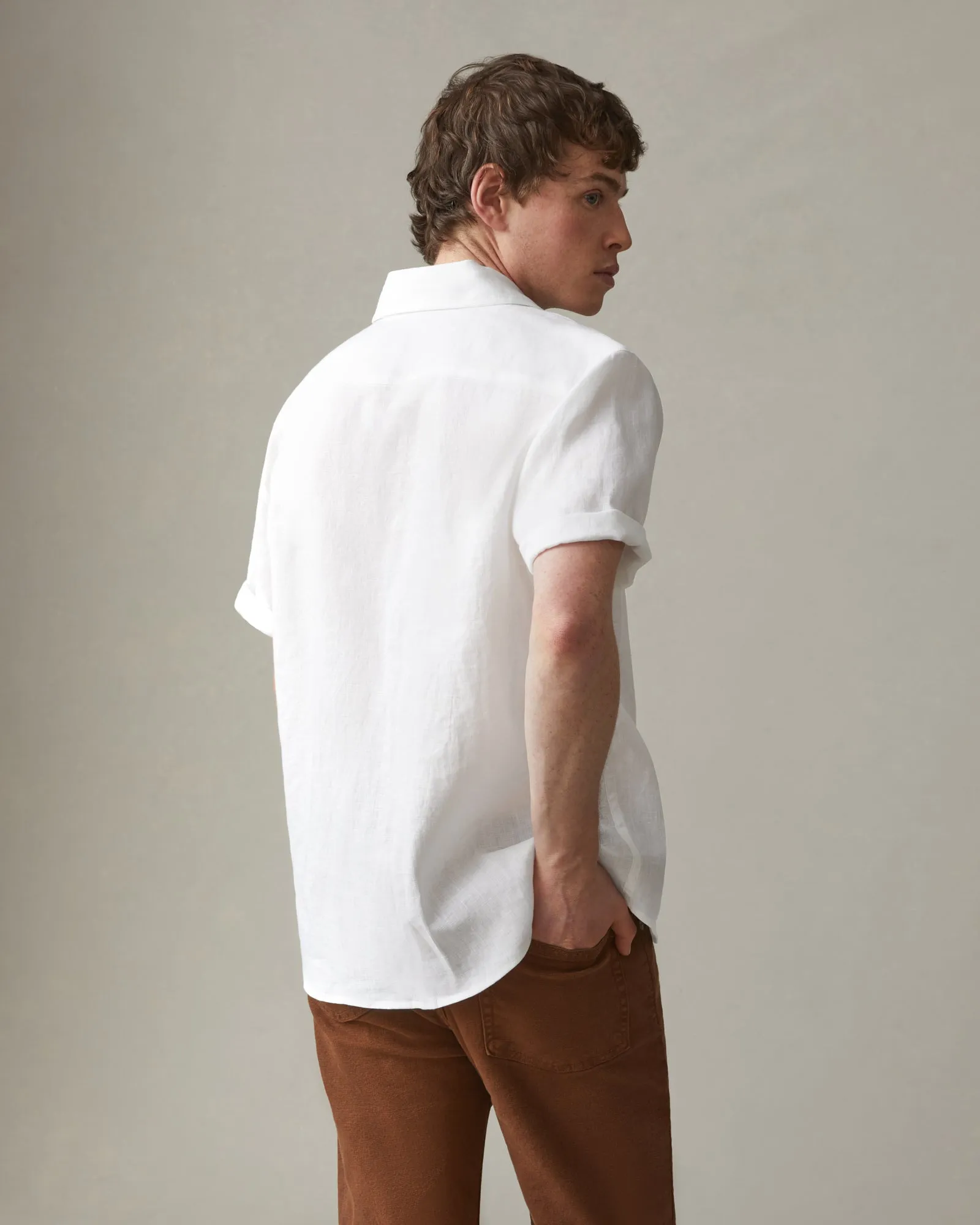 Men's Linen Shirt - White sold by American Giant product image thumbnail 3