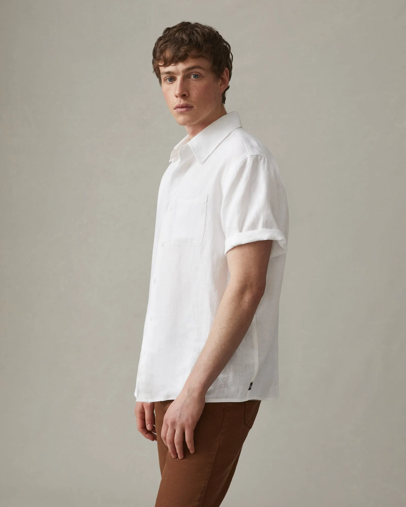 Men's Linen Shirt - White sold by American Giant product image thumbnail 2