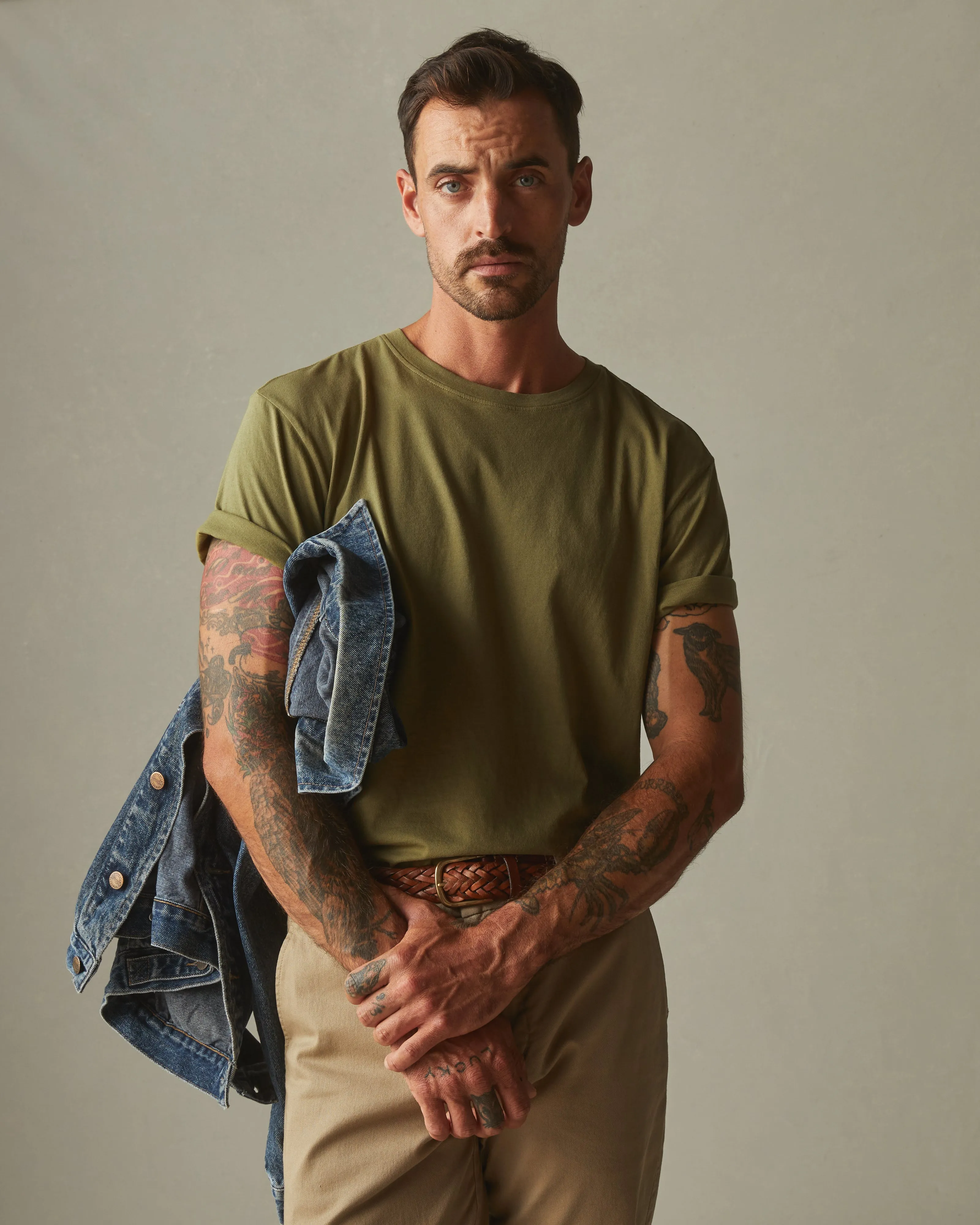 Classic Cotton Crew Tee - Rolling Moss sold by American Giant product image thumbnail 4