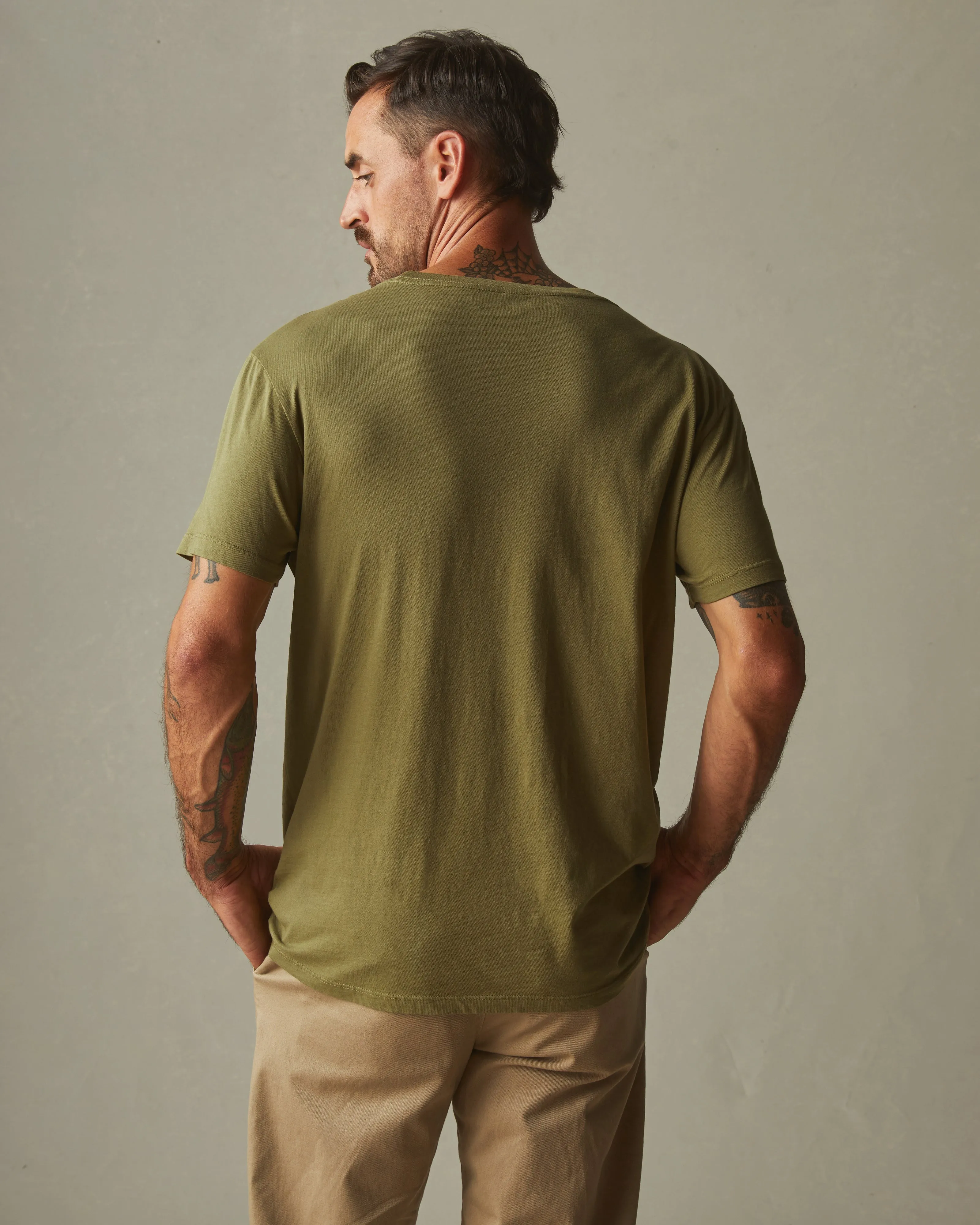 Classic Cotton Crew Tee - Rolling Moss sold by American Giant product image thumbnail 2