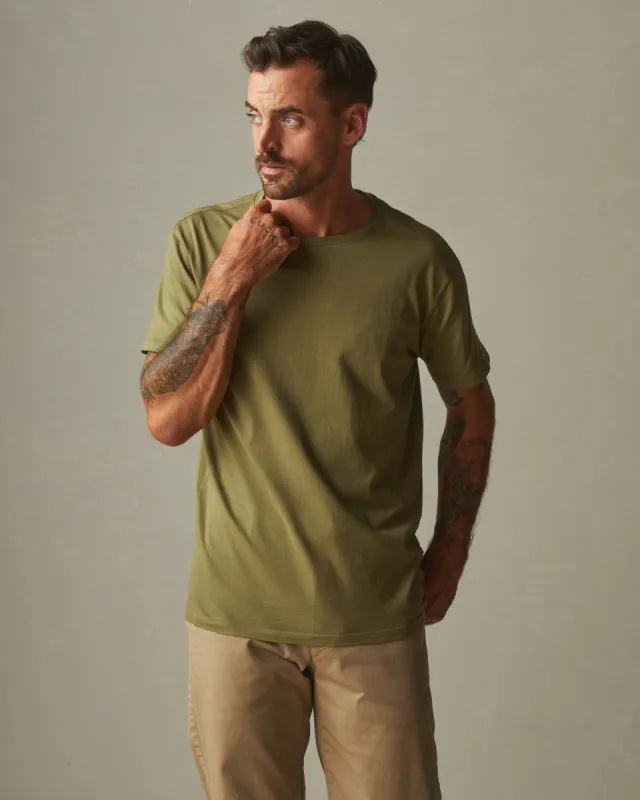 Classic Cotton Crew Tee - Rolling Moss sold by American Giant