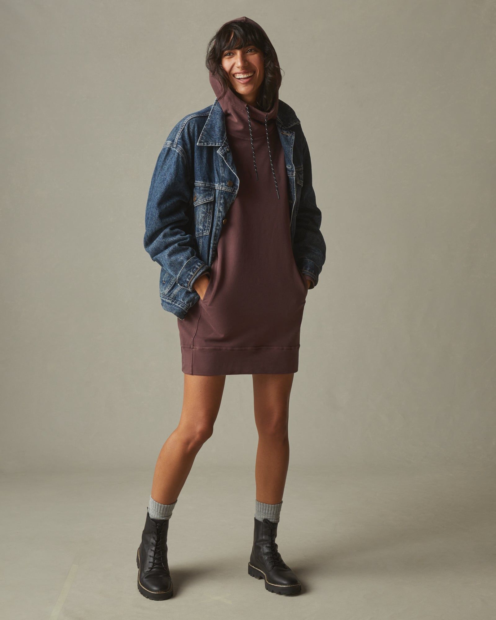 Women's Hoodie Dress - Puce sold by American Giant product image thumbnail 4