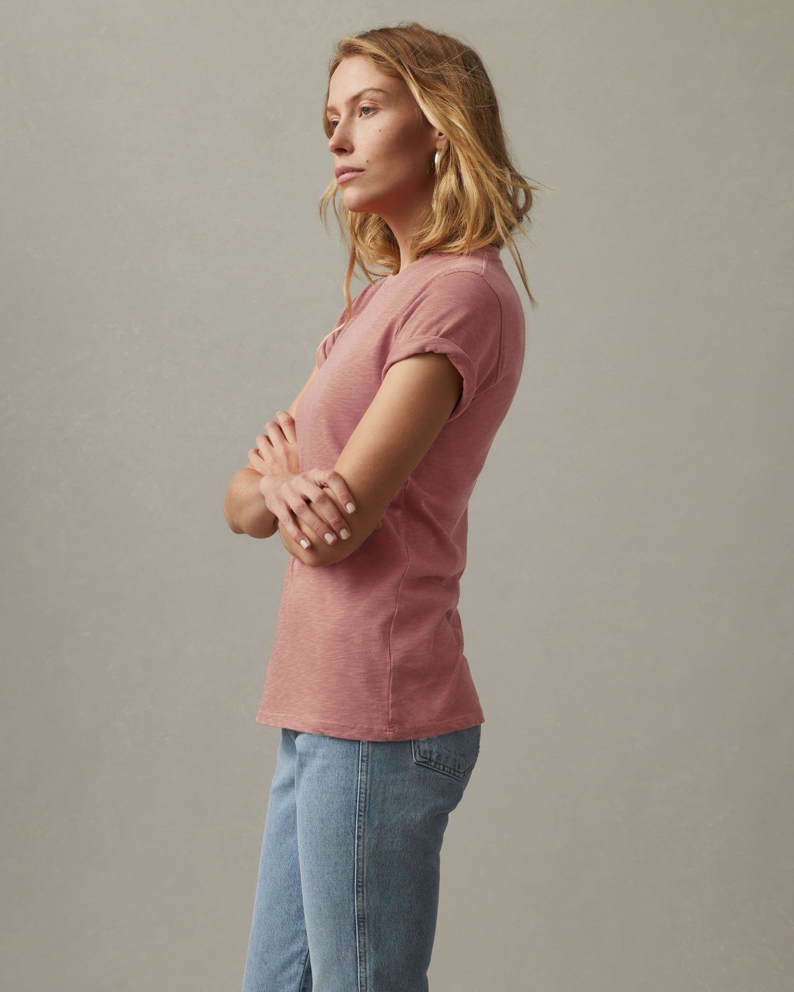 Premium Slub Crew Tee - Withered Rose sold by American Giant product image thumbnail 2