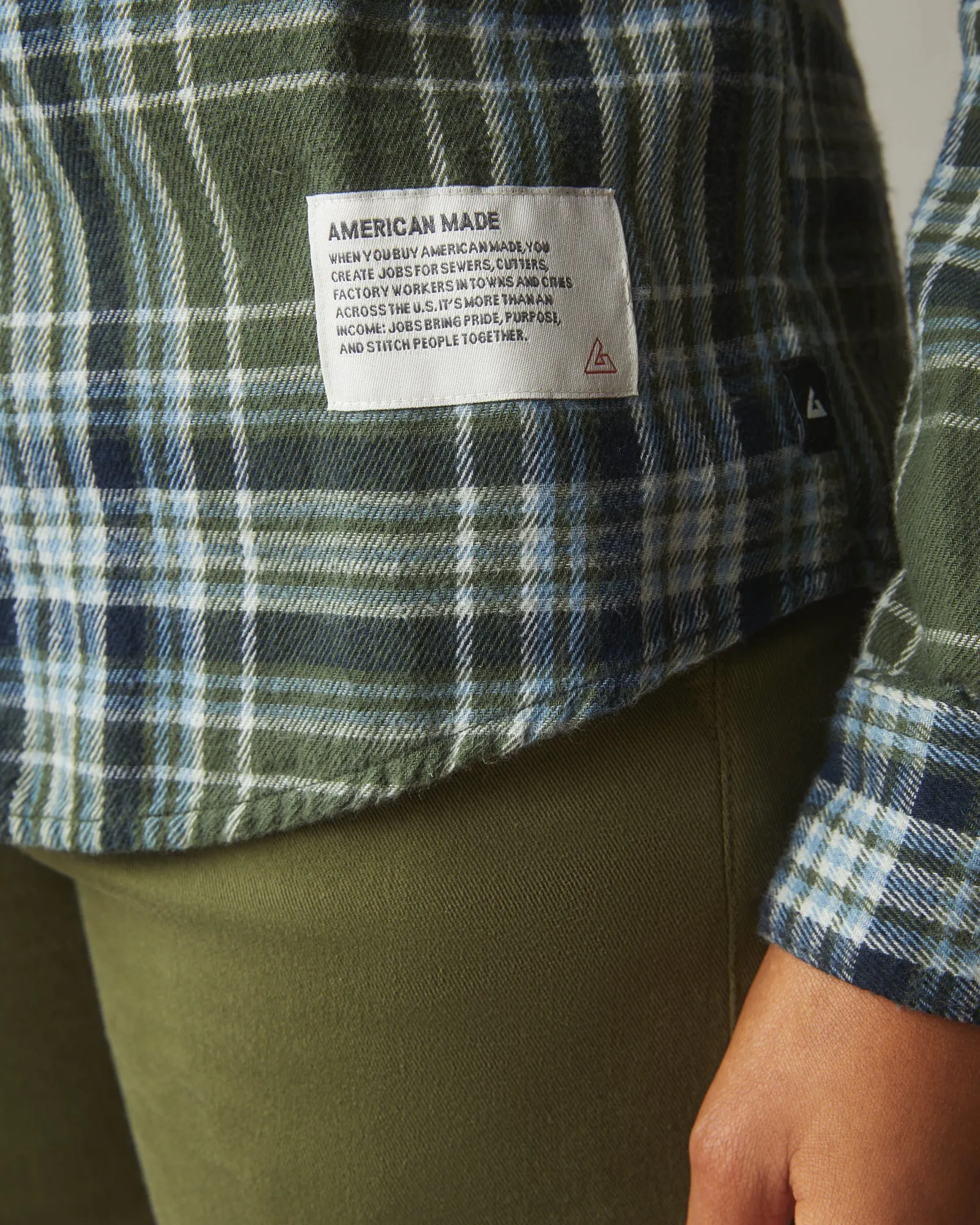 Vintage Flannel - Sage Plaid sold by American Giant product image thumbnail 4