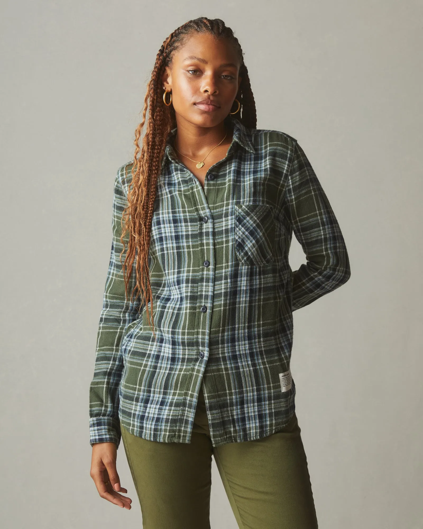 Vintage Flannel - Sage Plaid sold by American Giant product image thumbnail 2