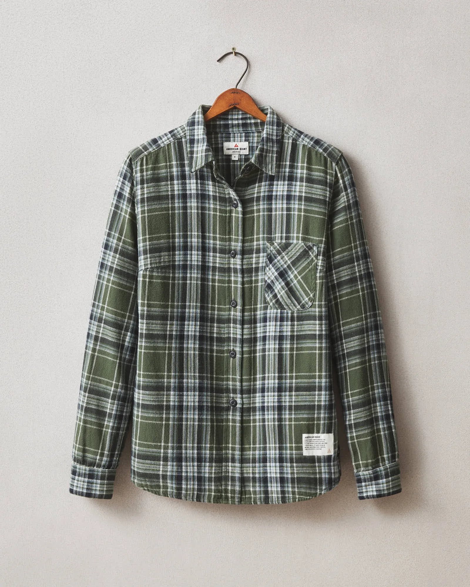 Vintage Flannel - Sage Plaid sold by American Giant