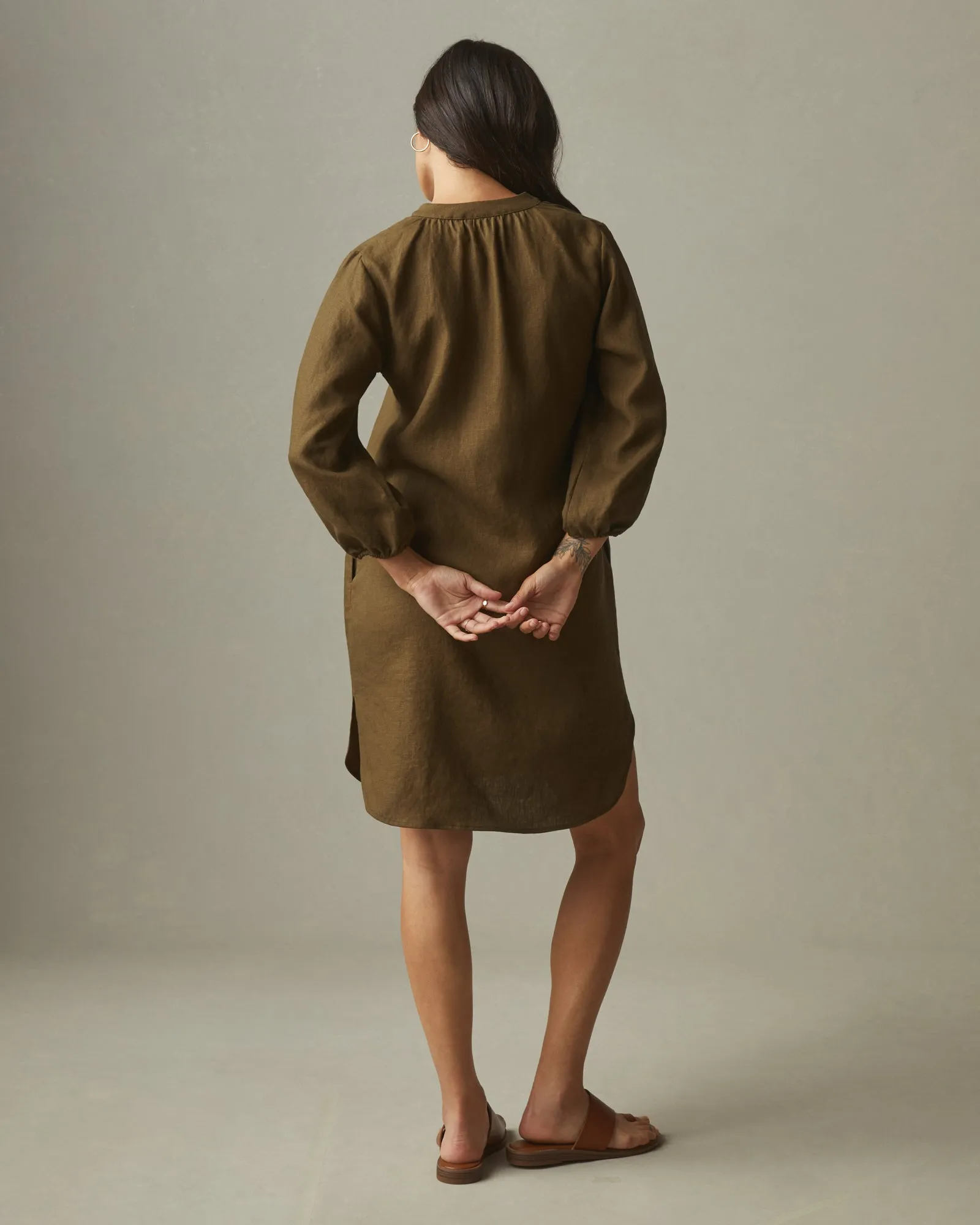 Women's Linen Tunic Dress - Beech sold by American Giant product image thumbnail 3