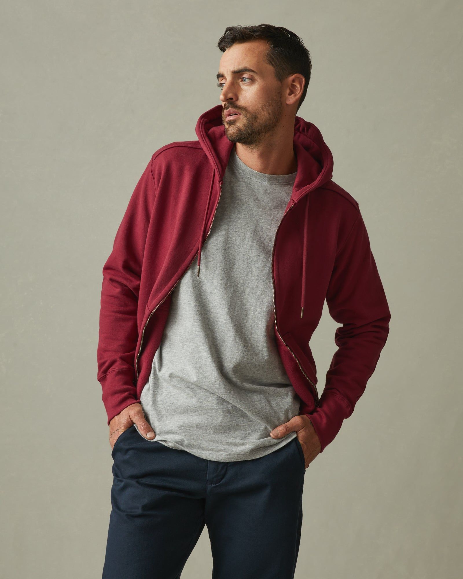 Classic Full Zip - Bonfire Red sold by American Giant product image thumbnail 4