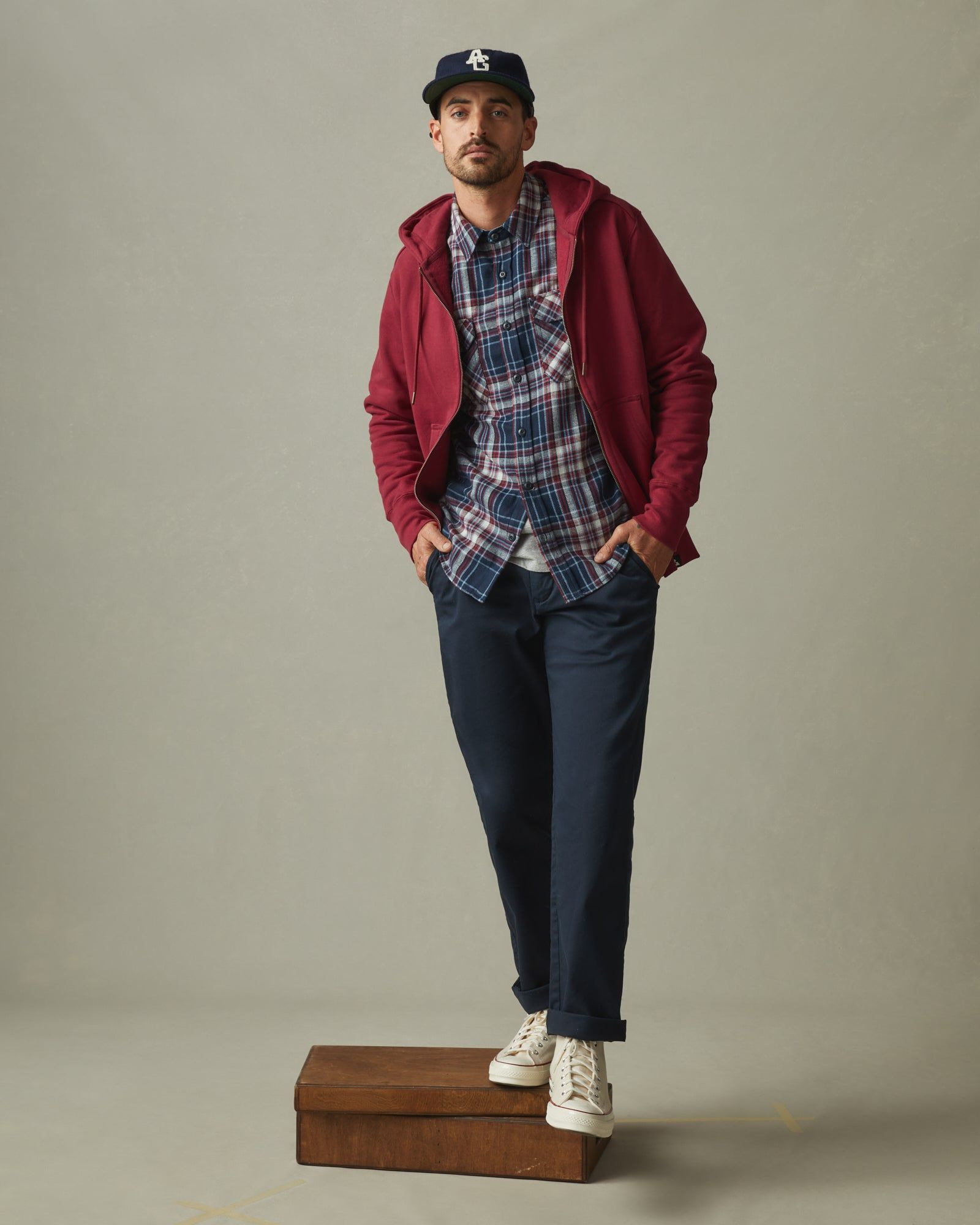 Classic Full Zip - Bonfire Red sold by American Giant product image thumbnail 6