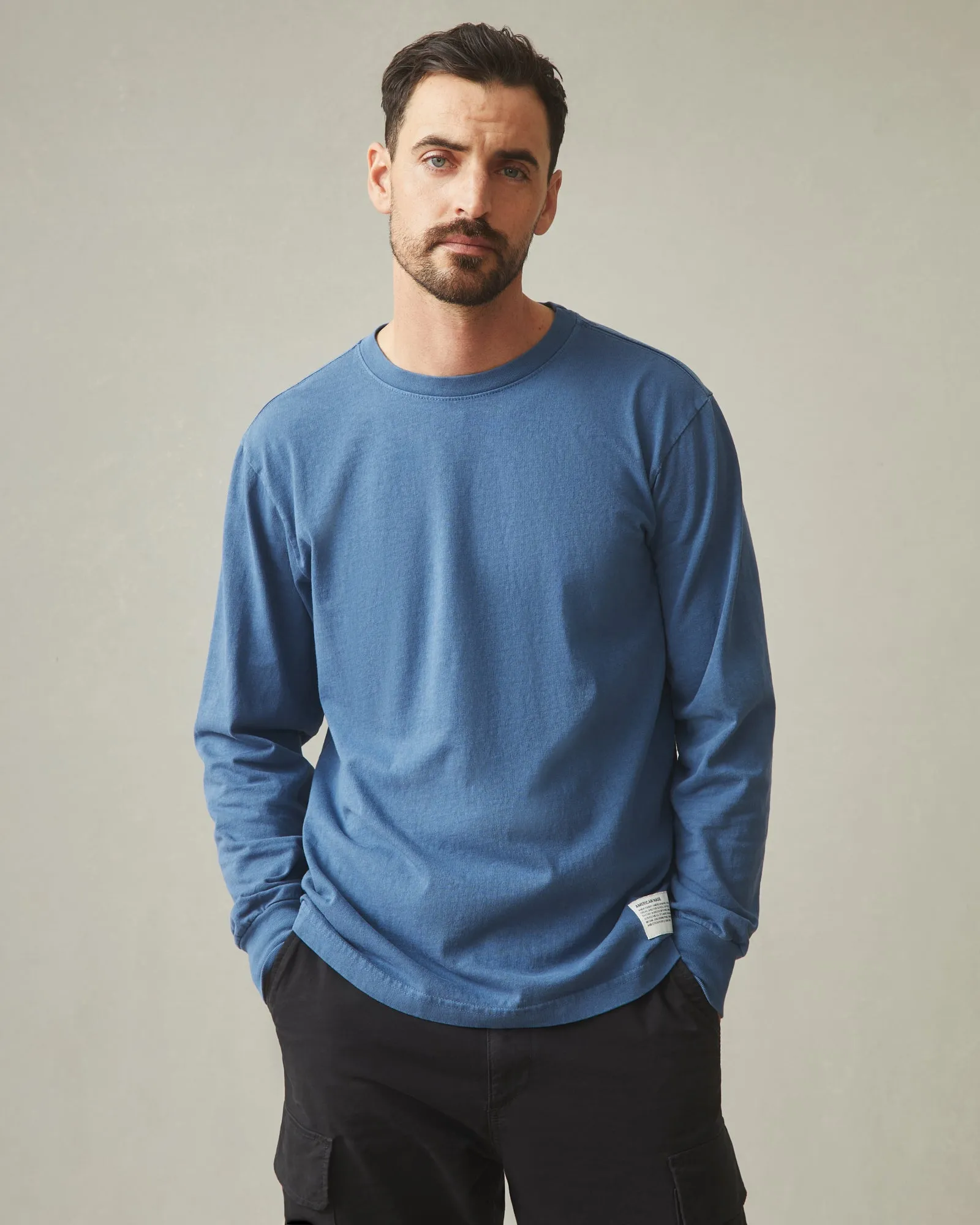 American Vintage Long Sleeve Tee - Dusk Blue sold by American Giant product image thumbnail 2