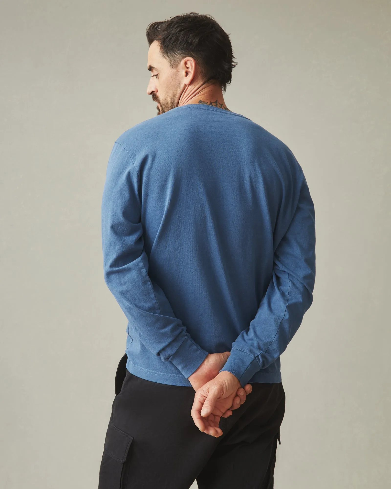 American Vintage Long Sleeve Tee - Dusk Blue sold by American Giant product image thumbnail 3