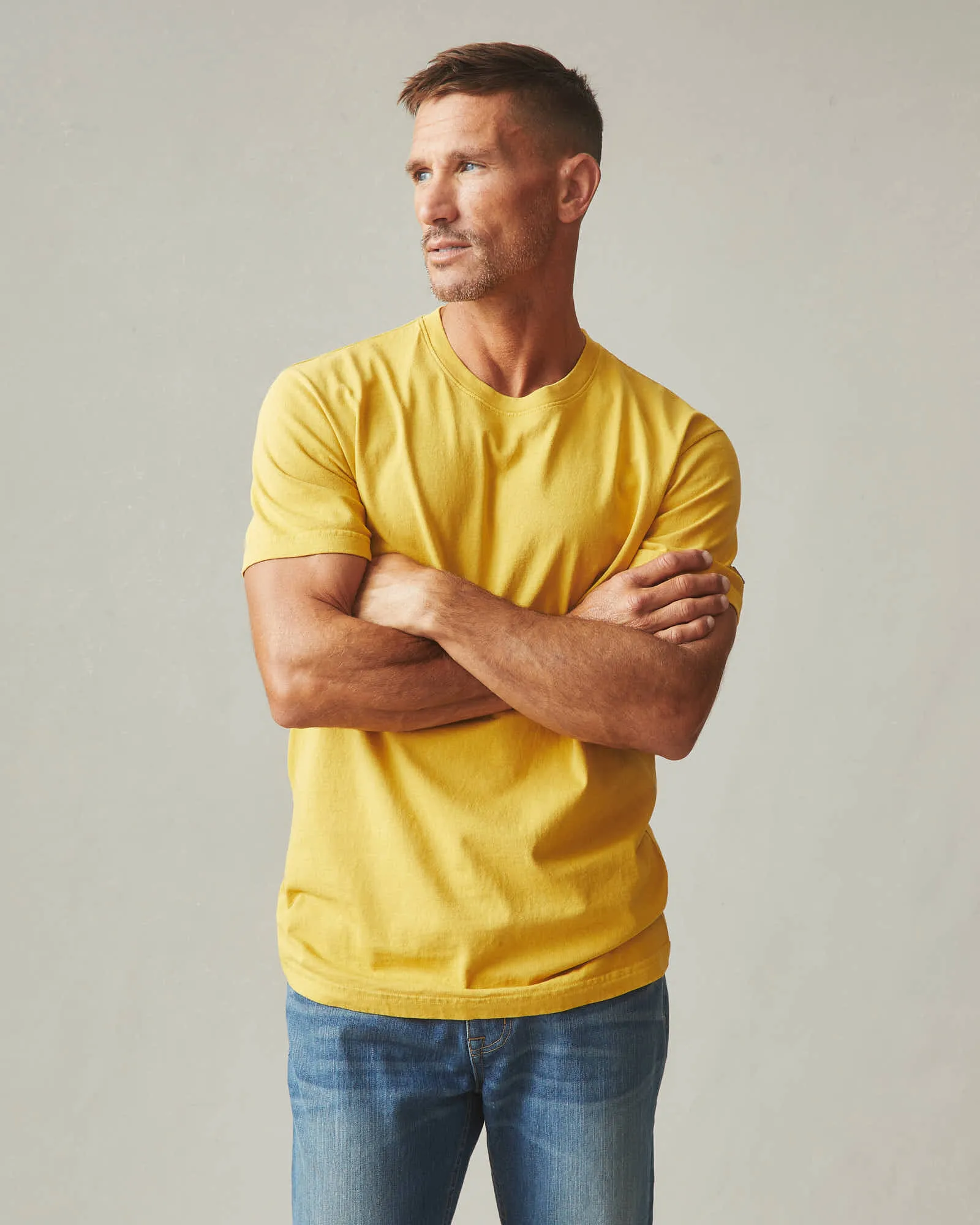 Men's Vintage Crew Tee - Washed Honey sold by American Giant product image thumbnail 3