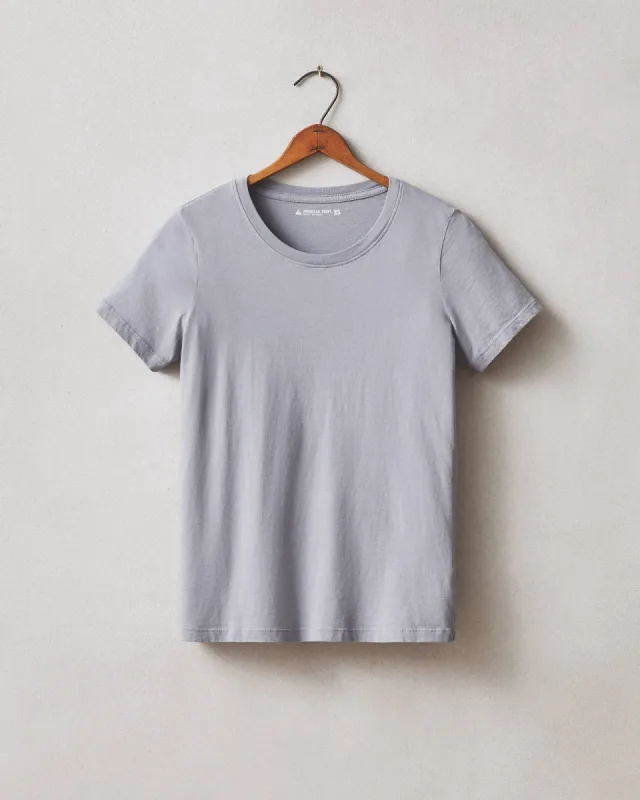 Women's Classic Cotton Crew Tee - Grey Lavender sold by American Giant