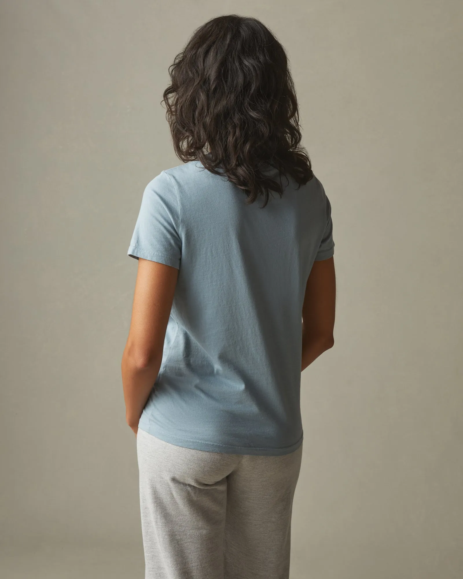Women's Classic Cotton Crew Tee - Blue Stream sold by American Giant product image thumbnail 2