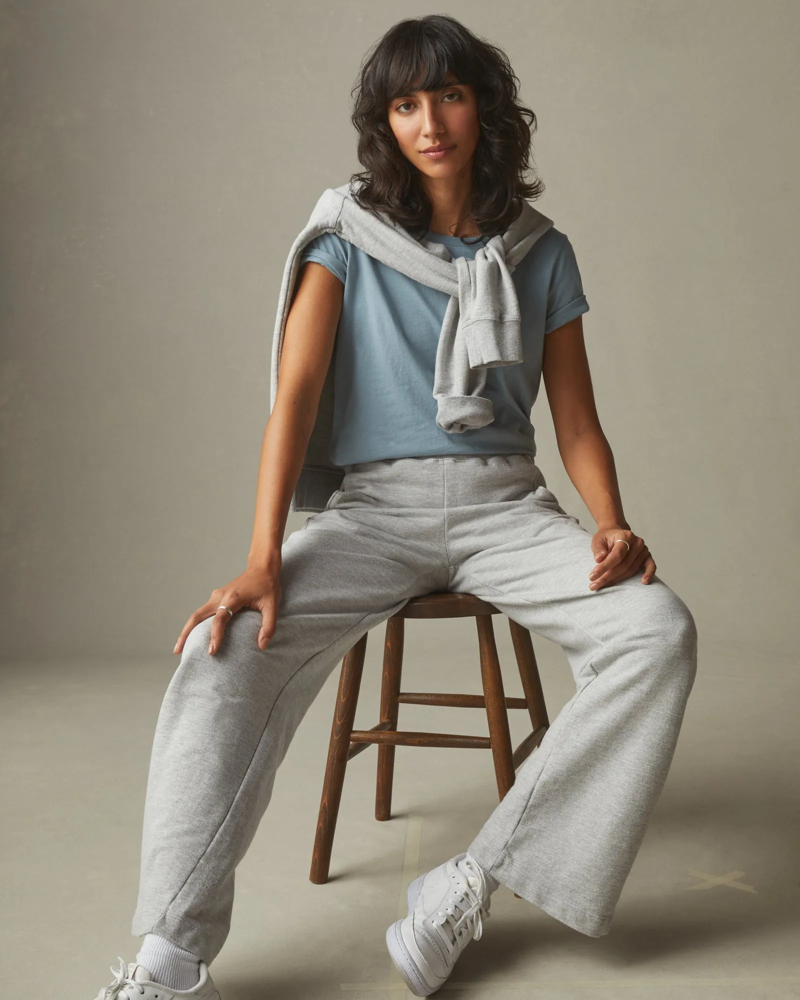 Women's Classic Cotton Crew Tee - Blue Stream sold by American Giant product image thumbnail 4