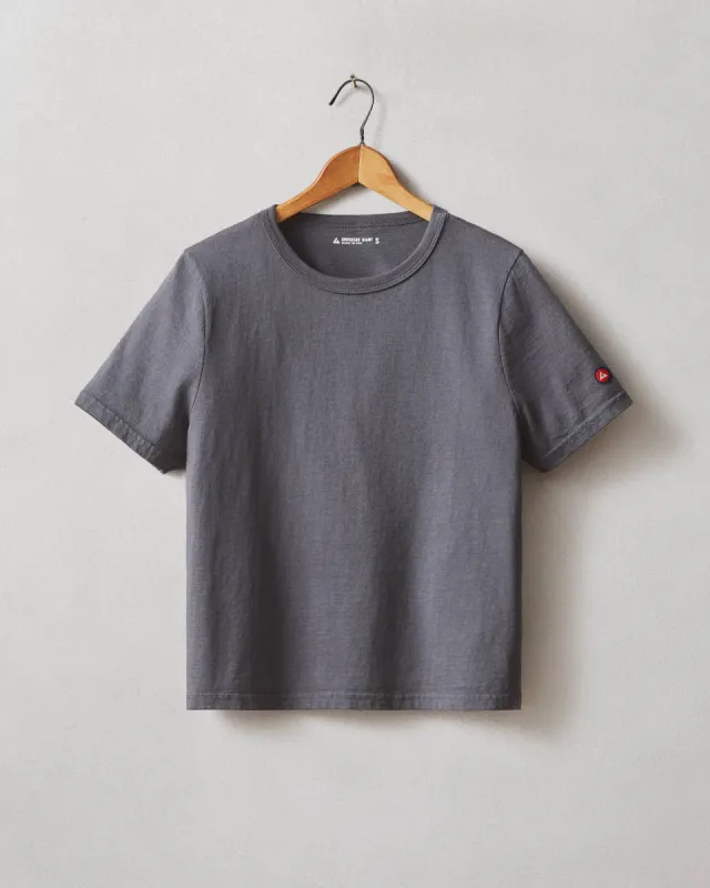 Women's Vintage Crew Tee - Washed Metropolitan Grey sold by American Giant