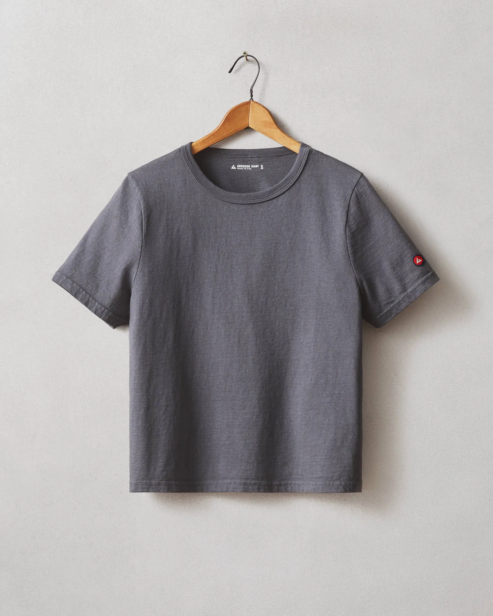 Women's Vintage Crew Tee - Washed Metropolitan Grey sold by American Giant
