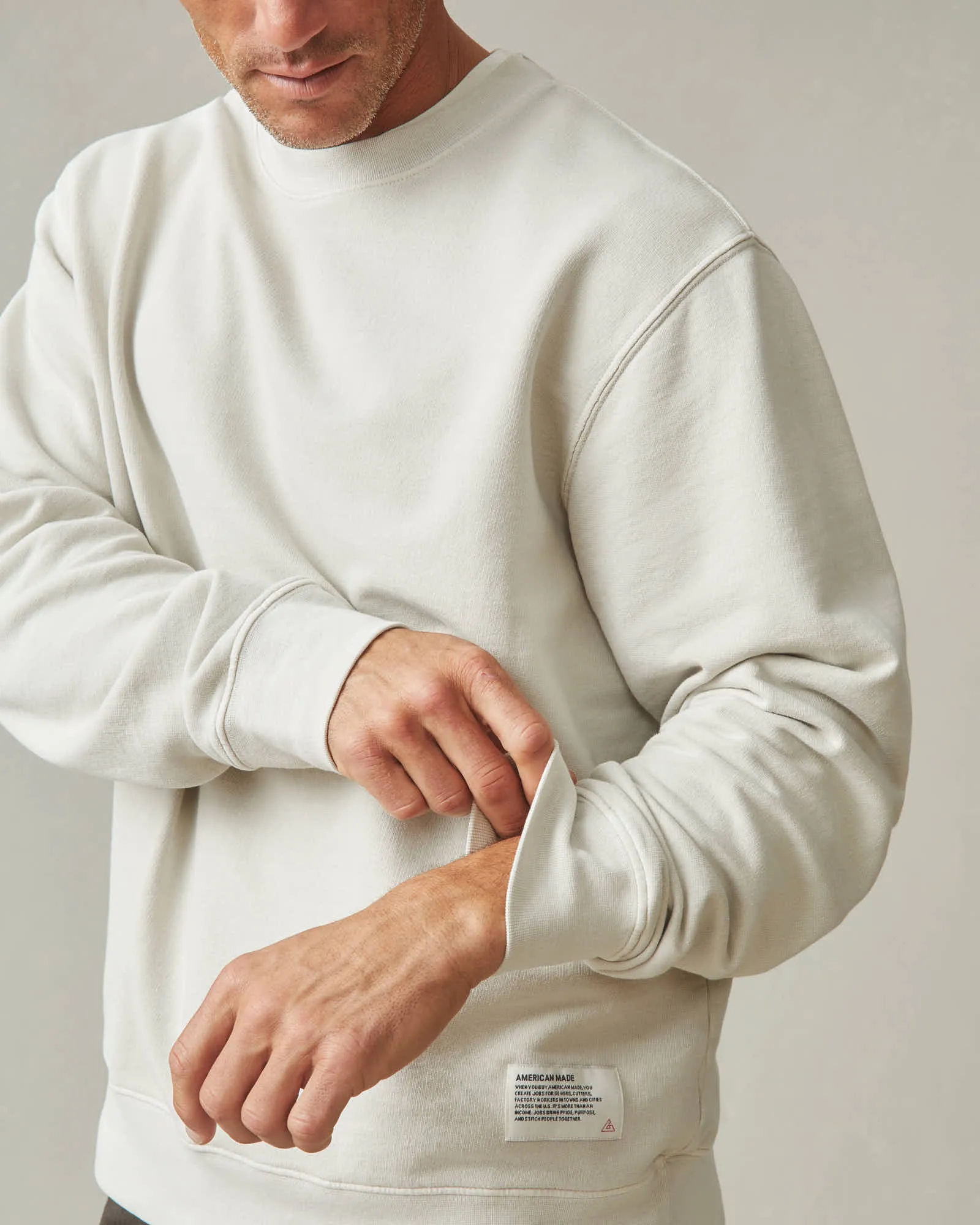 Relaxed Crew - Malt White sold by American Giant product image thumbnail 3