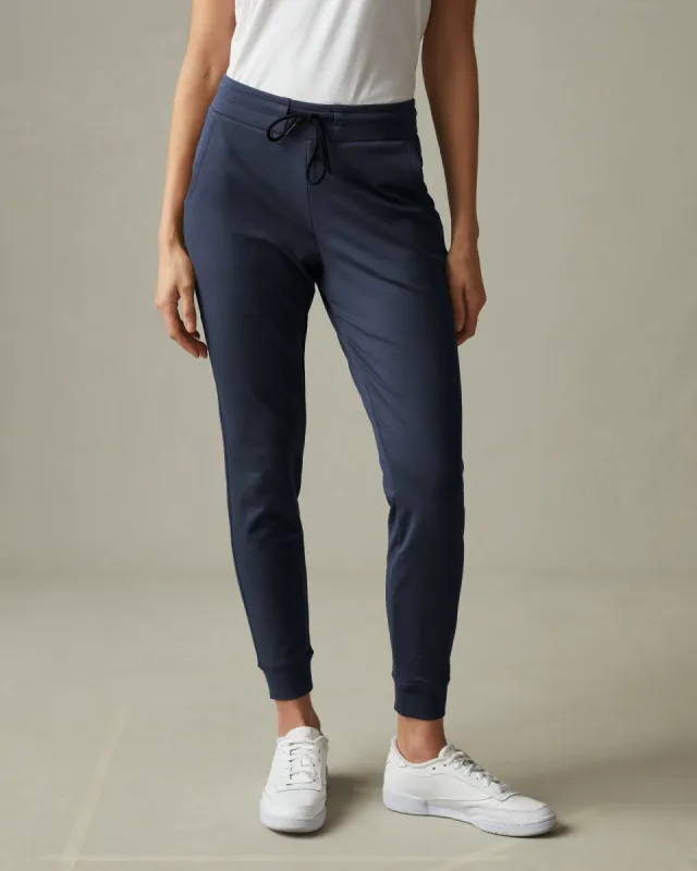 Women's Ponte Jogger - Heritage Navy sold by American Giant