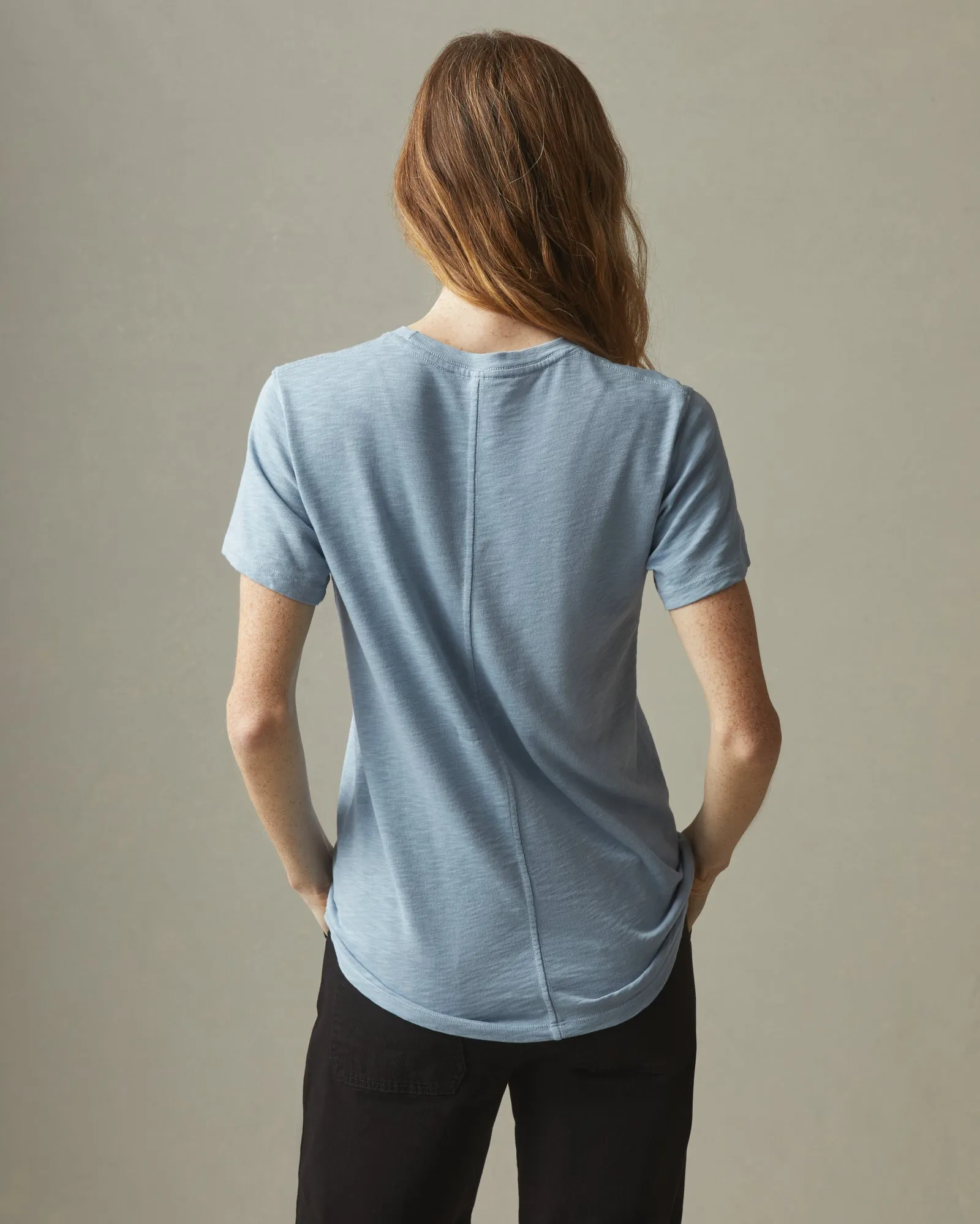 Women's Premium Slub Crew Tee - Light Skies sold by American Giant product image thumbnail 2
