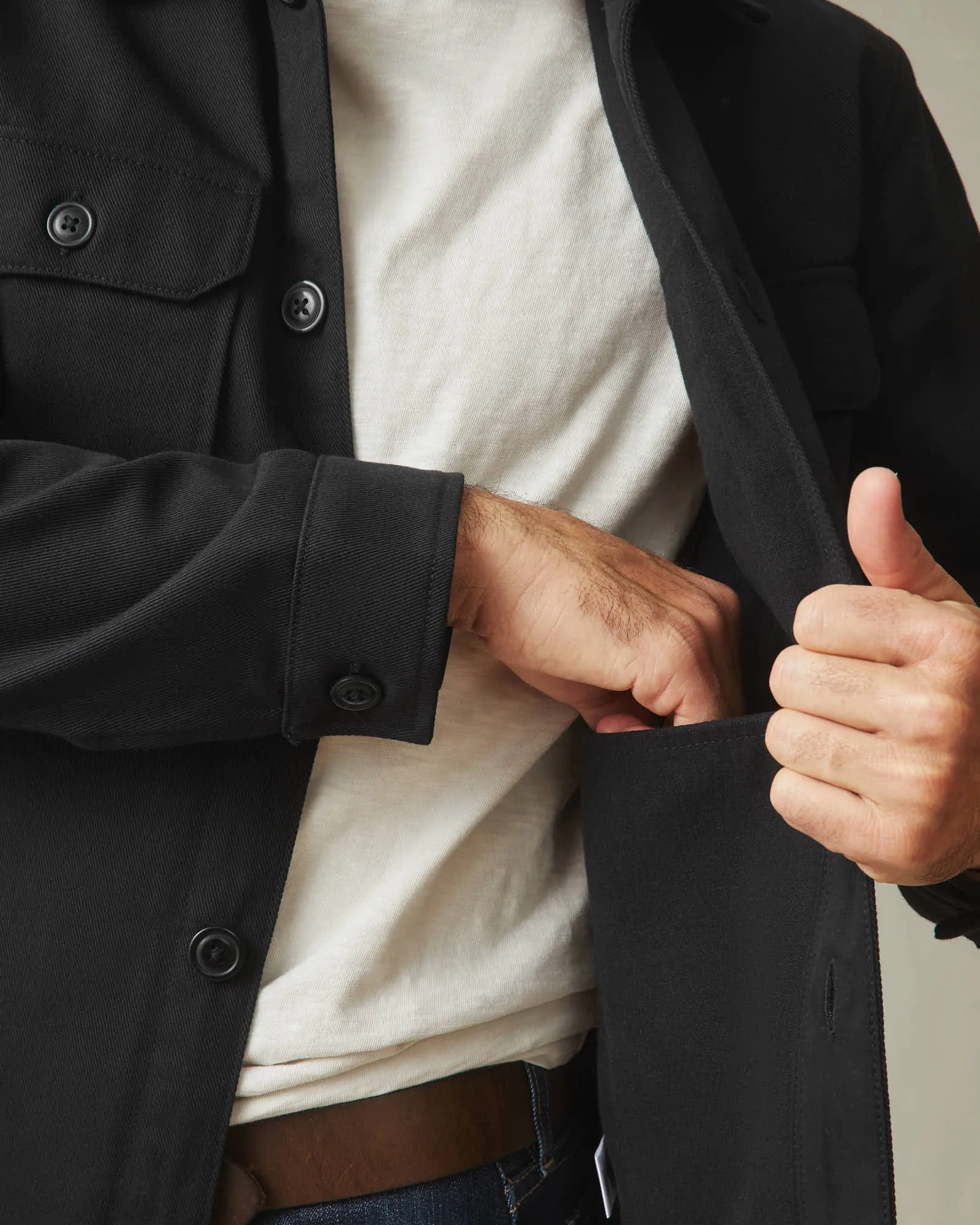 Men's Shirt Jacket - Black sold by American Giant product image thumbnail 3