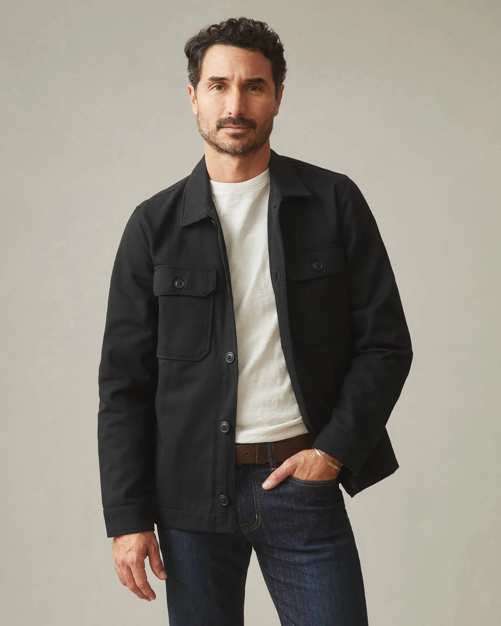Men's Shirt Jacket - Black sold by American Giant product image thumbnail 2