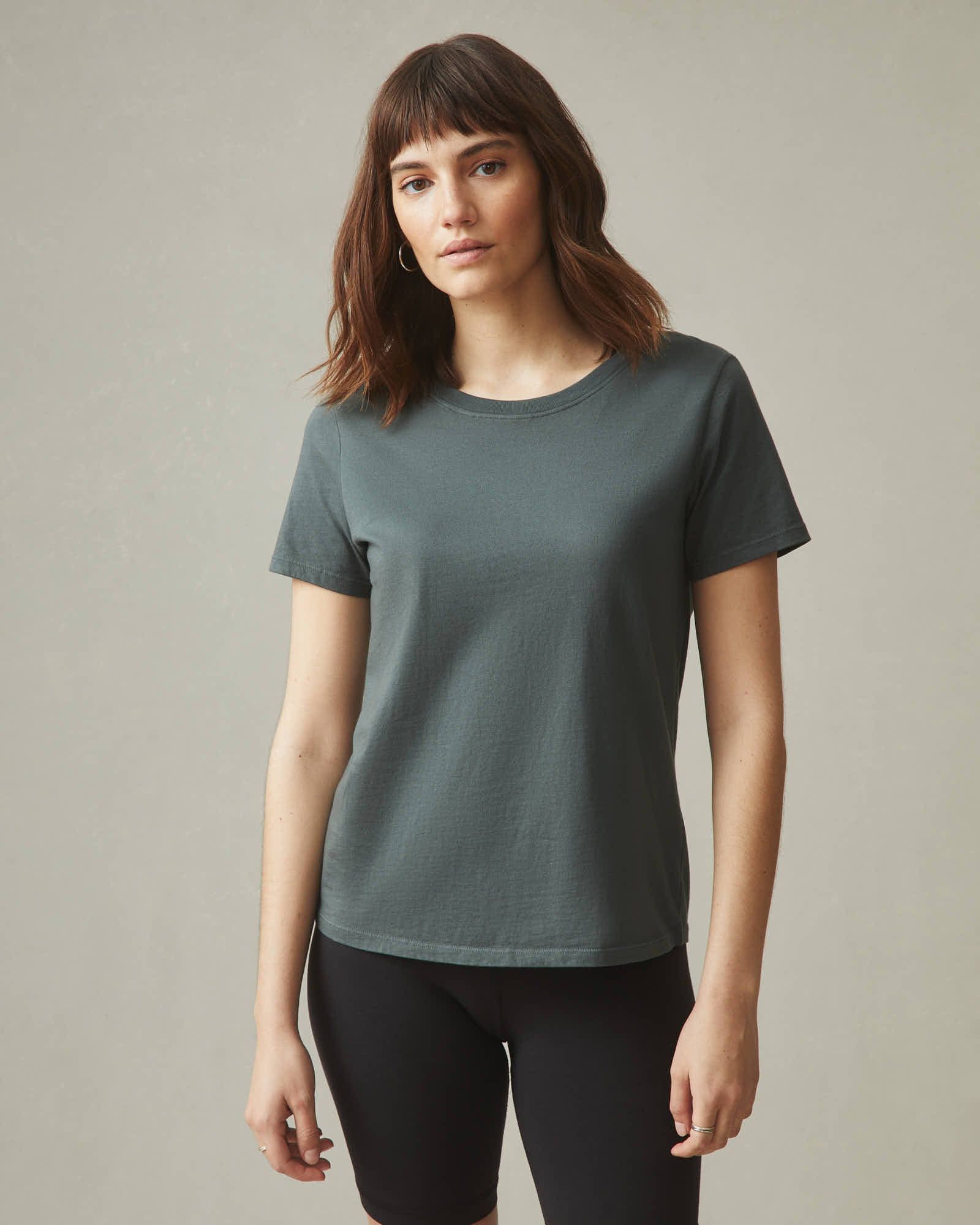 Women's Classic Cotton Crew Tee - Balsam sold by American Giant product image thumbnail 2
