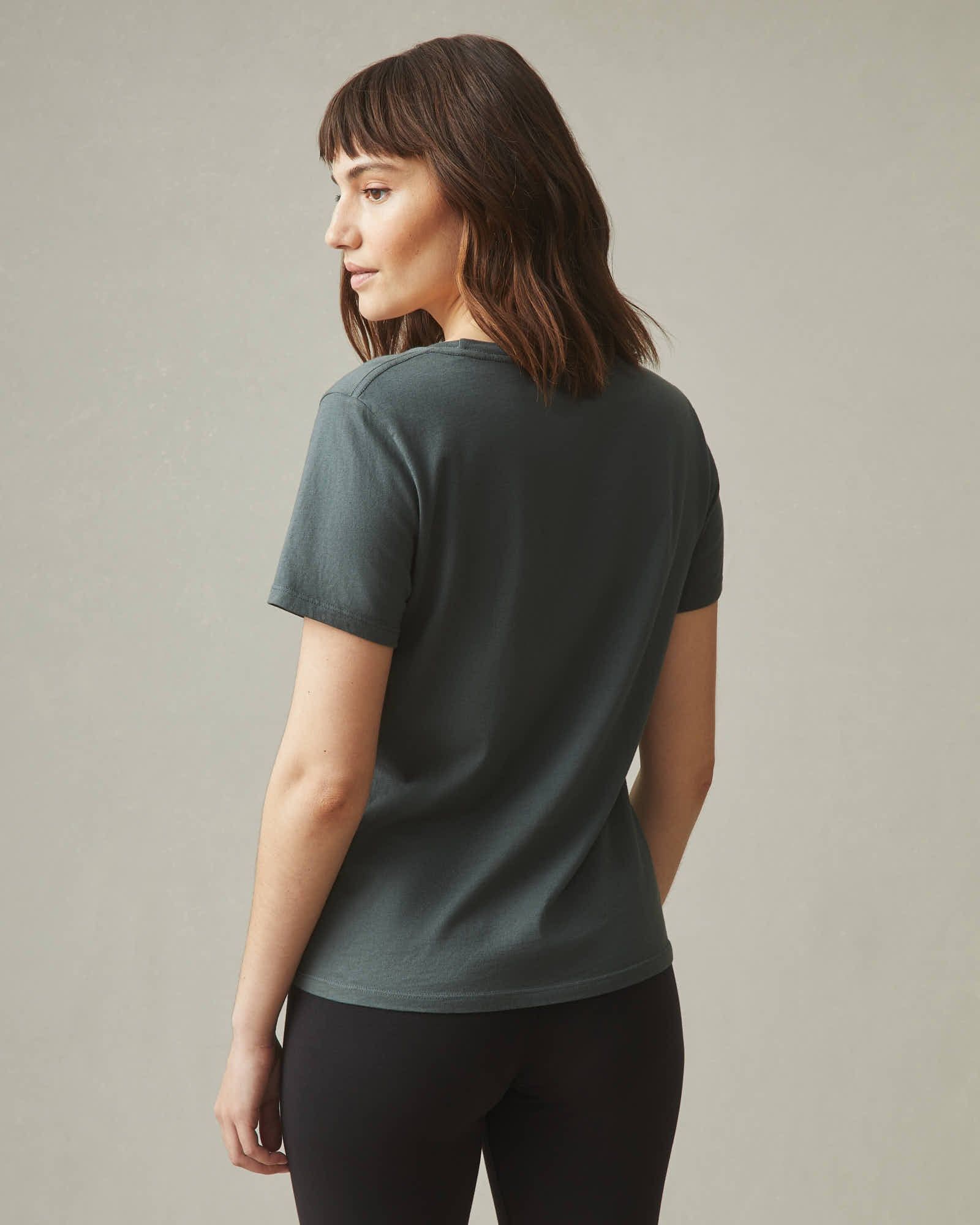Women's Classic Cotton Crew Tee - Balsam sold by American Giant product image thumbnail 3