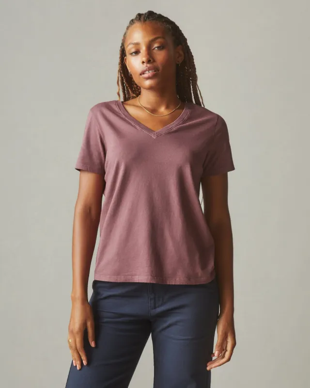 Women's Classic Cotton V-Neck Tee - Wild Ginger sold by American Giant