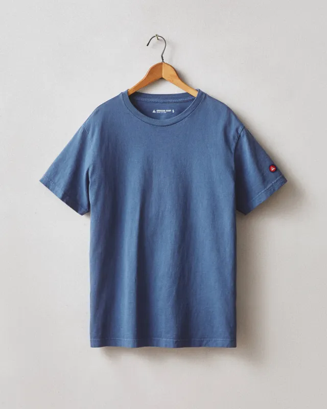 Men's Vintage Crew Tee - Washed Blue Aura sold by American Giant