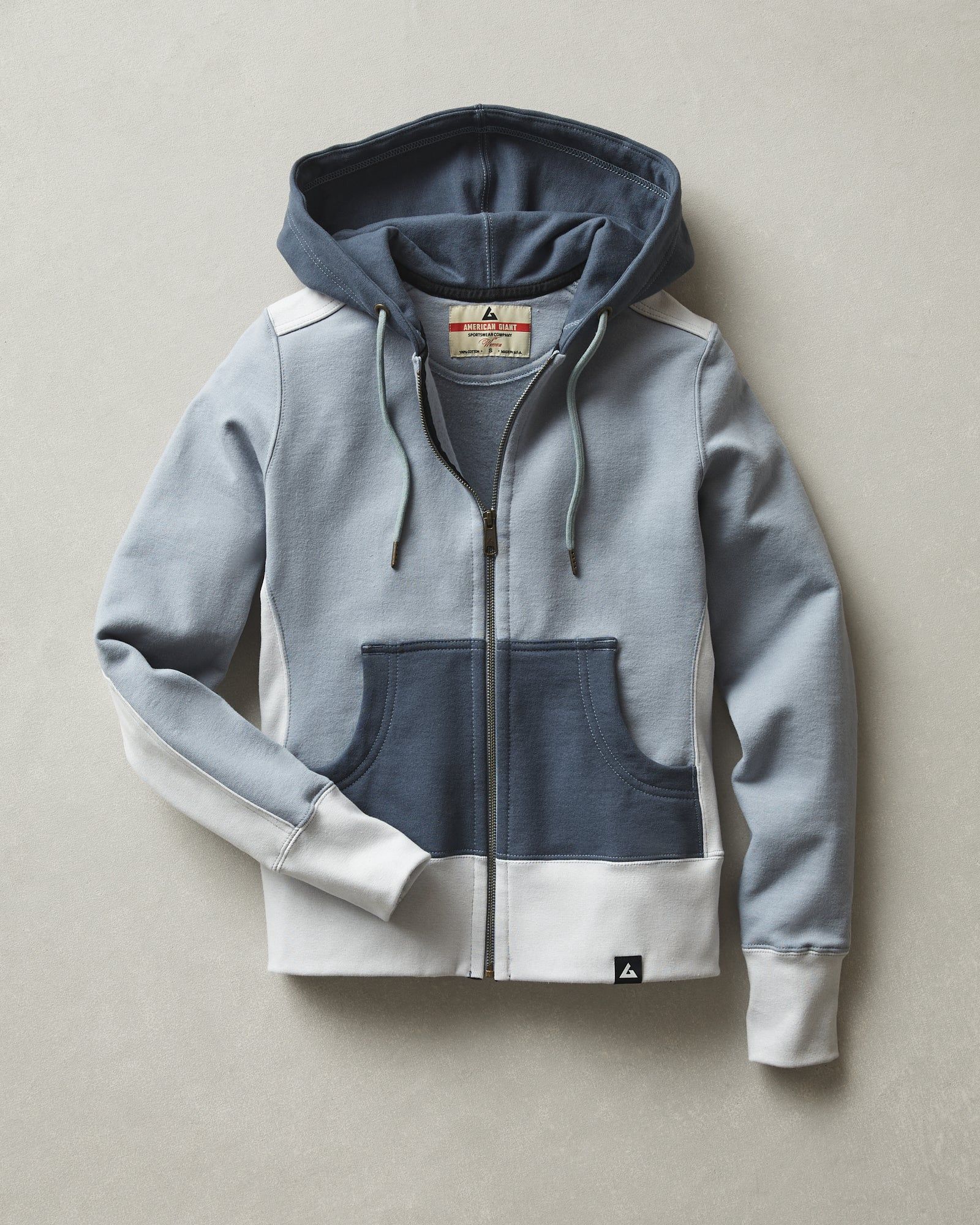 Women's Classic Full Zip - Dusty Blue Vault sold by American Giant product image thumbnail 2