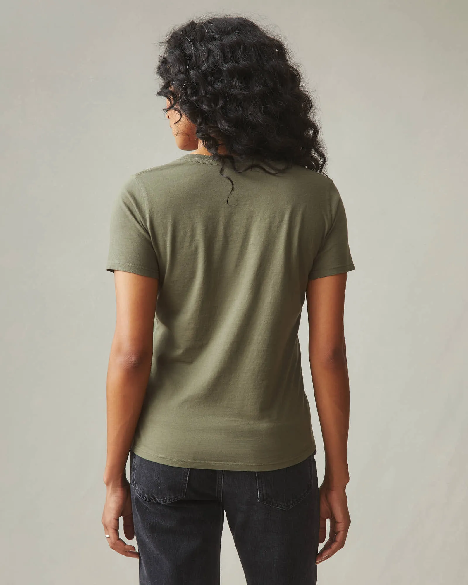 Women's Classic Cotton V-Neck Tee - Artichoke sold by American Giant product image thumbnail 3