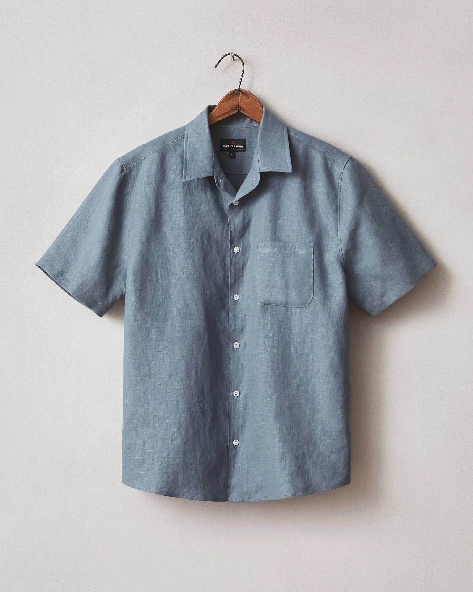 Men's Linen Shirt - Slate Blue sold by American Giant