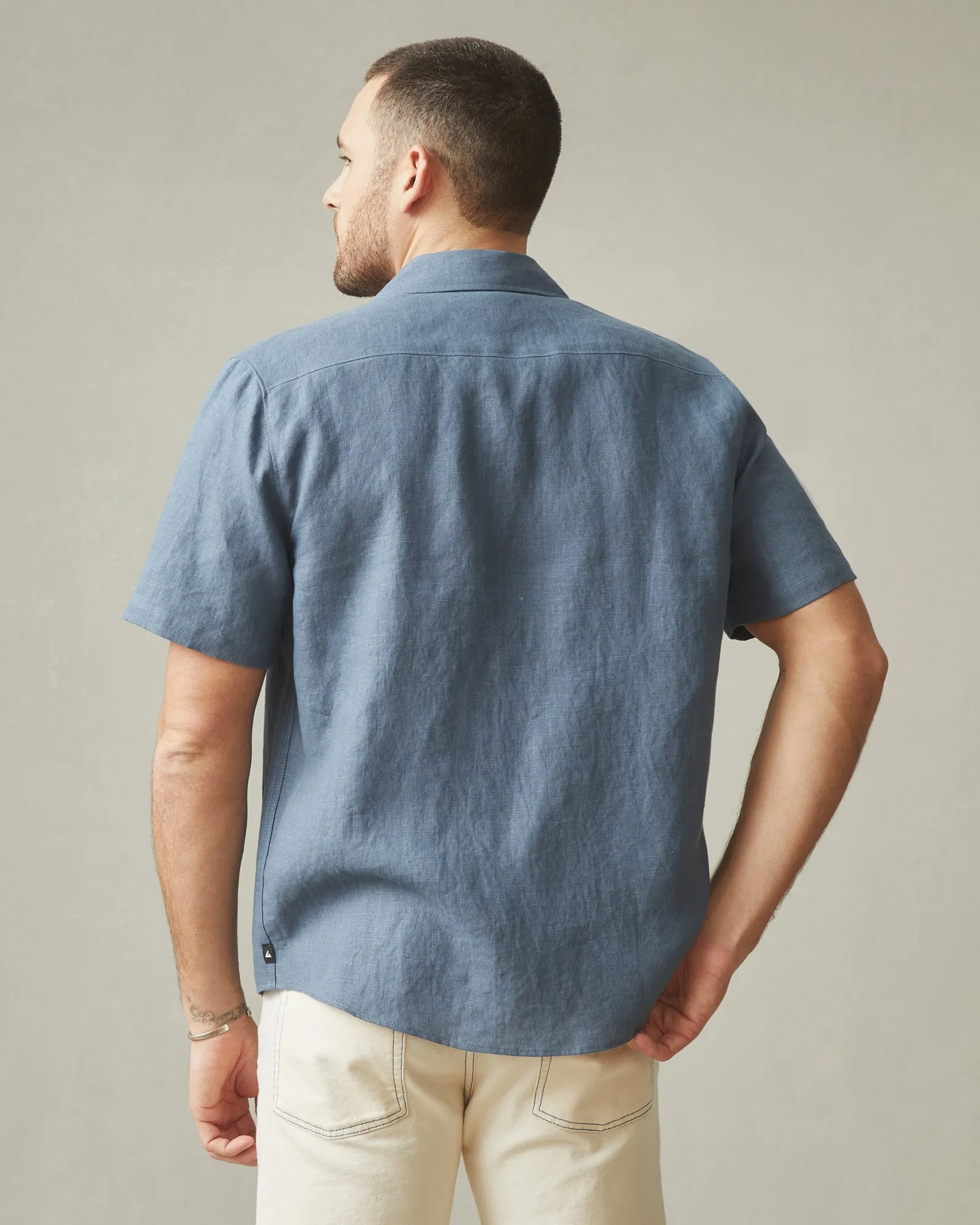 Men's Linen Shirt - Slate Blue sold by American Giant product image thumbnail 3