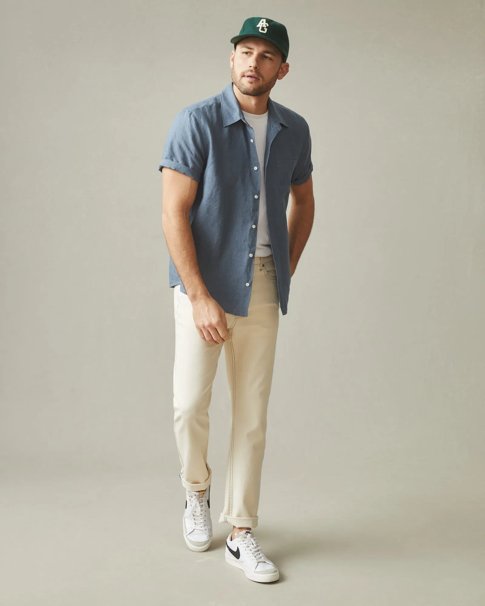 Men's Linen Shirt - Slate Blue sold by American Giant product image thumbnail 5